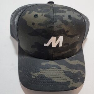 Snapback‎ Trucker Hat One Size Adjustable Camo The Classics Yupoong w/letter M